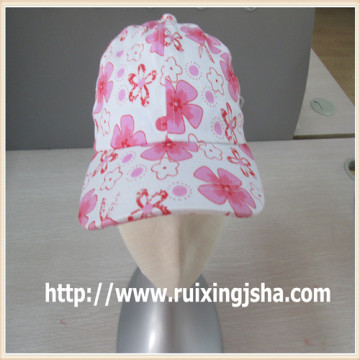 Gorra de béisbol impresión de flor de niños