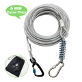 Cable de corbata extra sólido de perros con primavera