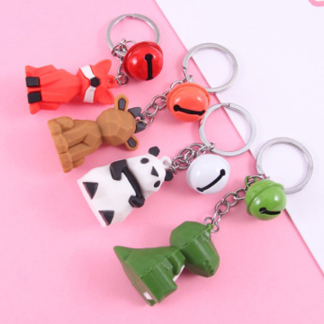 2D 3D cartoon rubber keyring custom shaped-soft-pvc-keychain