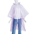 Poncho réfléchissant imperméable en plastique jetable adulte pour la pluie