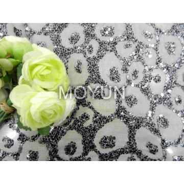 POLY MESH AVEC BRODERIE DE SEQUIN 7MM 50 52 "