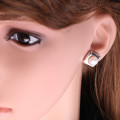 Square Freshwater AAA Button Fashion Fancy Pearl Earring