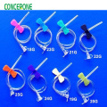 Conjunto IV Borboleta Needle18g, 20g, 22g, 23G, 25g, Luer Slip ou Luer Lock Agulha