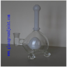 Tubo de vidro com junta de terra para narguilé