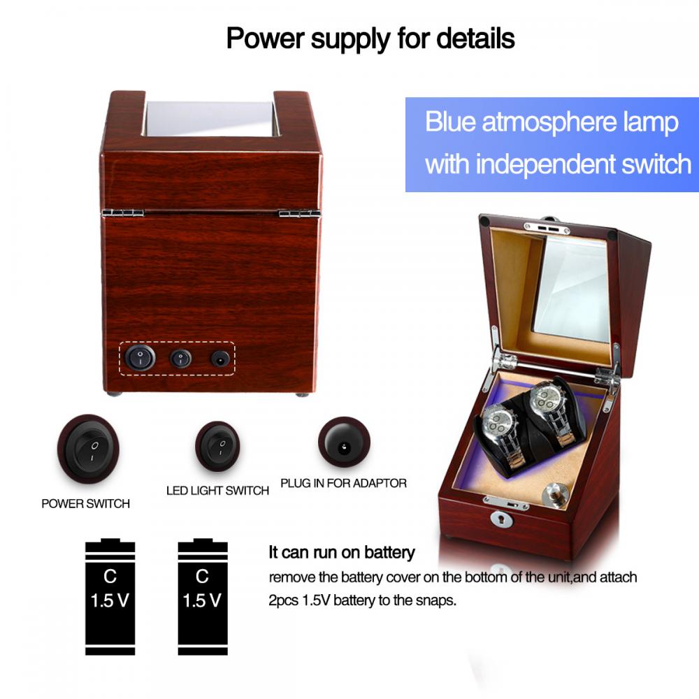 Ww 8116 Walnut Single Watch Winder Details