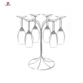 Stainless steel wine glass holder