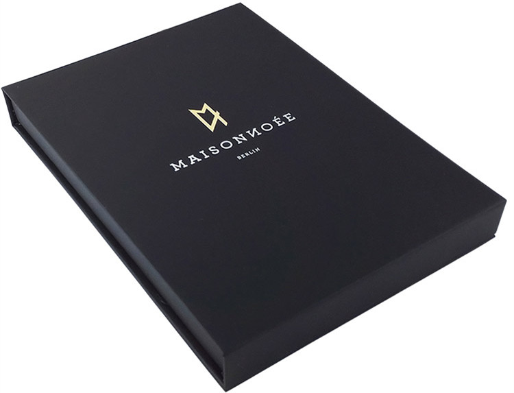 Black gift packaging box for book and pen