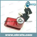 Small Alarm Bicycle Disc Key System Lock