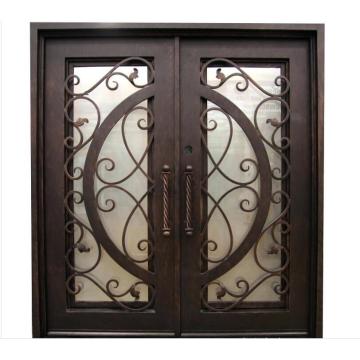 Security Exterior Wrought Iron Steel Doors