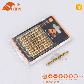 Titanium coating screwdriver bits with box packing impact torsion bits