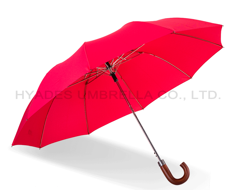 folding umbrella with hook handle