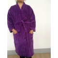 Purple Velour Terry Adult Kimono Bathrobe