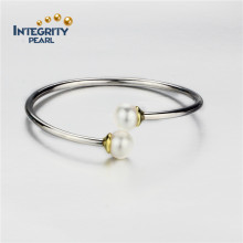 Plata esterlina 10,5-11mm cerca de la pulsera de perlas AAA grado de diseño