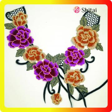 Flower Embroidery Applique Lace Collar