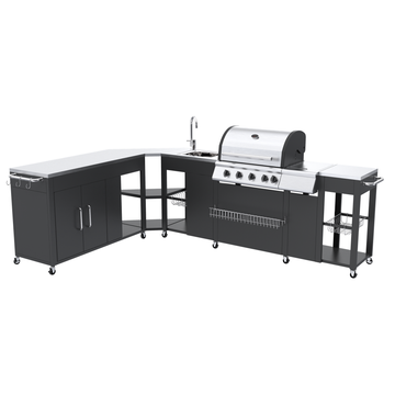 Four Burner with Side Burner Island Gas Grill