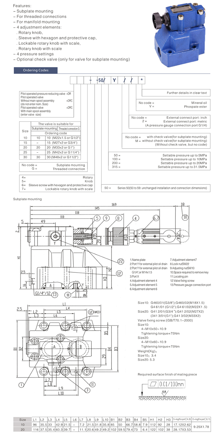 Pilot Operated High Pressure Oil Release Valve 