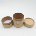 Brown Kraft Cylinder Tube Box with Two Holders