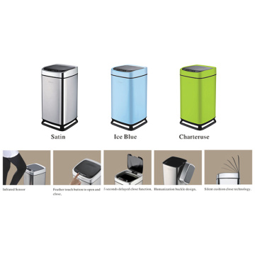Stainless steel induction trash can