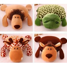 Coral Fleece 3D Animal Design Couverture et coussin Pet Blanket Pet Cushion Multi-Functional