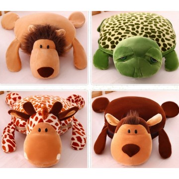 Coral Fleece 3D Animal Design Couverture et coussin Pet Blanket Pet Cushion Multi-Functional