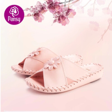 Pansy confort chaussures pantoufles intérieure peinte à la main pour dames