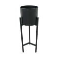 Flower Shop Display Rack Living Room Black Tall Planter Shelf Stand Artificial Small Wholesale Iron Metal Flower Pots