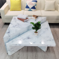 Marble Texture Glass Set of Coffee Table