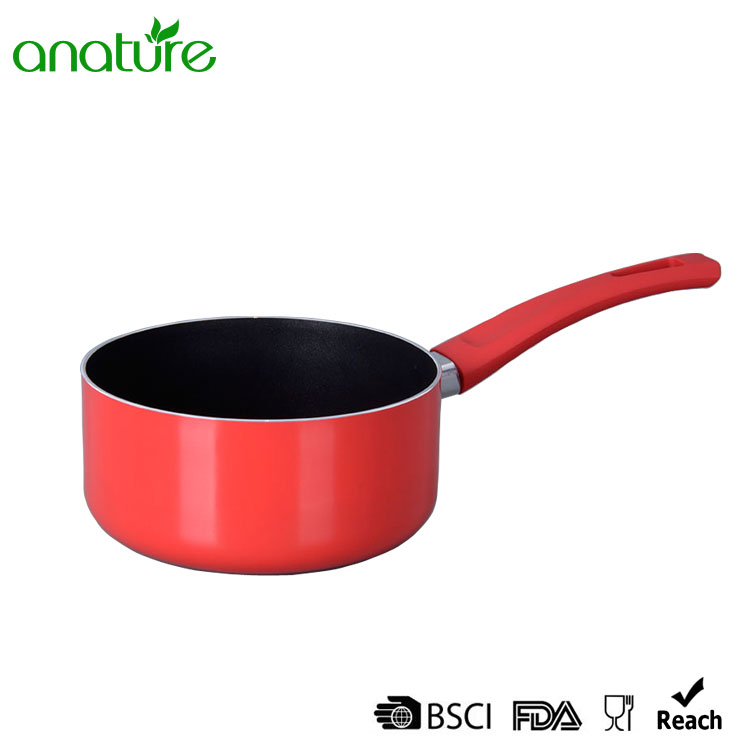 Pressed Non Stick Red Induction Cookware Set