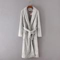 Grey cut flower coral fleece women's nightdress