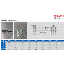 Pernos de brida hexagonal DIN 6921