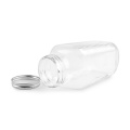 Garrafa de vidro de especiarias de bebida quadrada francesa com tampa