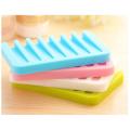 Silicone Rectangle Soap Holder Dish Bathroom Accessories