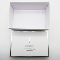 Silver Stamping Square White Packaging Makeup Cosmetic Box