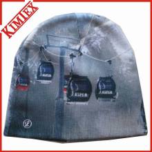 Chapeau en tricot imprimé de sublimation de promotion hivernale