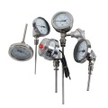 Oil level anti-vibration bimetal thermometer