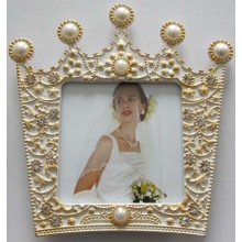 Couronne forme blanche petite Photo Frame