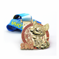 Medalha de cachorro de metal personalizada 3D com logotipo