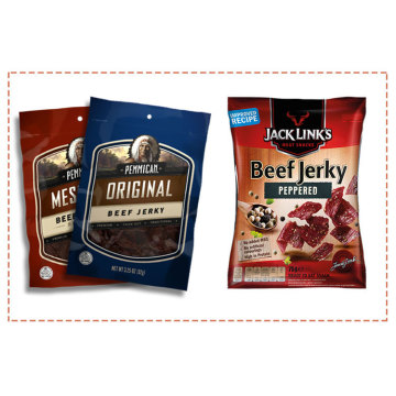 Custom 3 Side Seal Pouch Beef Jerky Bag