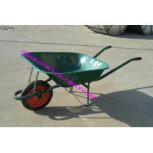 65l wheelbarrow WB6500 with green powder painted tray