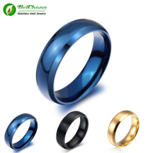 Fashion Ring Jewelry Classic Blue Titanium Steel Ring