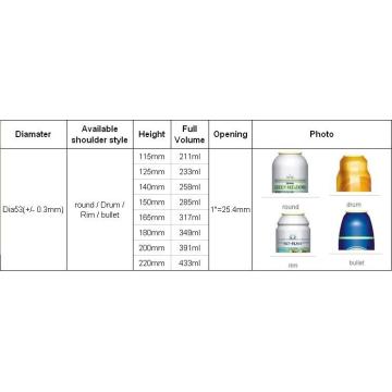 Aerosol Spraydosen für Gesichtscreme (BN-Aerosol can-Dia53mm)