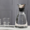 Carafe à eau en verre résistant à la chaleur de 1500 ml avec bouchon en acier inoxydable pour infusion à froid