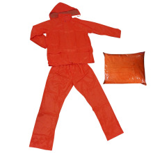Взрослый водонепроницаемый флюоресцентный Rainsuit Raincoat Rainwear Полиэфирная рабочая одежда (RWA07)
