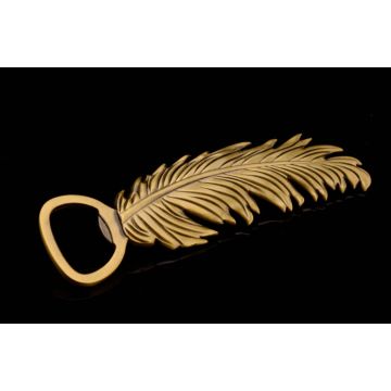 Feather Shape Gold Plated Metal Bottle Opener (GZHY-BO-004)