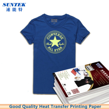 Papier d’impression transfert jet d’encre Laser noir T-Shirt léger presse thermique