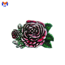 Rose flower custom design belt buckle