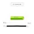 keychain power bank with cable 2600mah 2200mah 2000mah