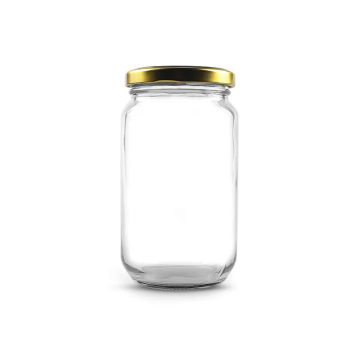 Empty glass jars 370ml glass honey jar