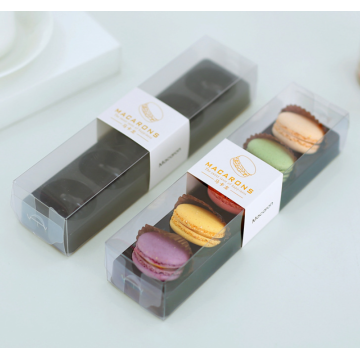 Kekse Blsiter Pack Macaron Klare Plastikbox