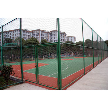 Green PVC Coated Diamond Fence For Stadium